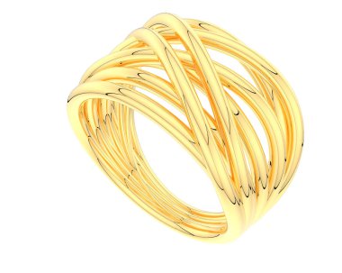 Güzel nişan yüzüğü arka planda izole edildi. 