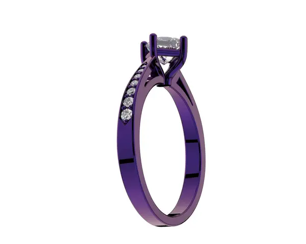 Beautiful Engagement Ring Isolated Background — Stock Photo, Image