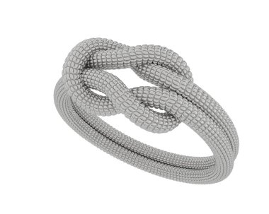 Güzel nişan yüzüğü arka planda izole edildi. 