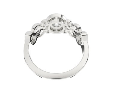 Güzel nişan yüzüğü arka planda izole edildi. 