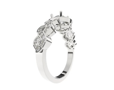 Güzel nişan yüzüğü arka planda izole edildi. 