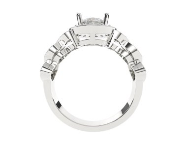 Güzel nişan yüzüğü arka planda izole edildi. 