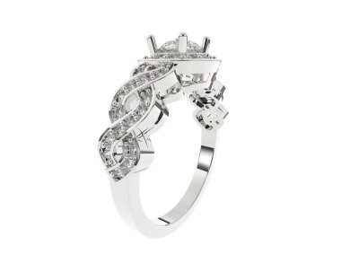 Güzel nişan yüzüğü arka planda izole edildi. 