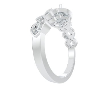 Güzel nişan yüzüğü arka planda izole edildi. 