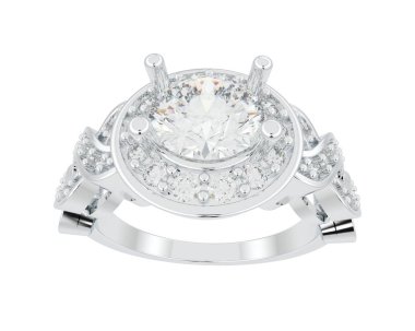 Güzel nişan yüzüğü arka planda izole edildi. 