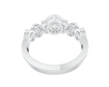 Güzel nişan yüzüğü arka planda izole edildi. 