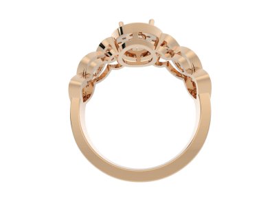 Güzel nişan yüzüğü arka planda izole edildi. 