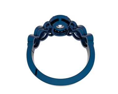 Güzel nişan yüzüğü arka planda izole edildi. 