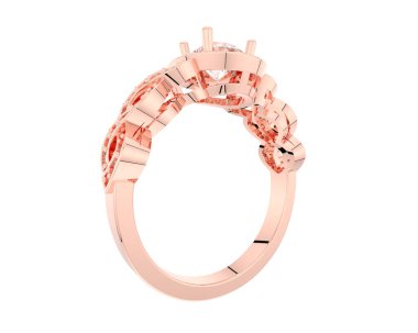 Güzel nişan yüzüğü arka planda izole edildi. 