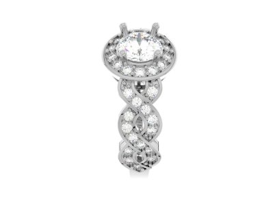 Güzel nişan yüzüğü arka planda izole edildi. 