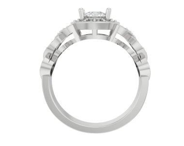 Güzel nişan yüzüğü arka planda izole edildi. 