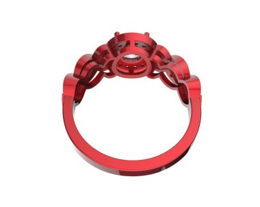 Güzel nişan yüzüğü arka planda izole edildi. 