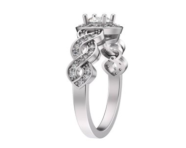 Güzel nişan yüzüğü arka planda izole edildi. 