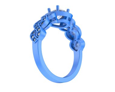 Güzel nişan yüzüğü arka planda izole edildi. 