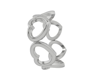 Güzel nişan yüzüğü arka planda izole edildi. 