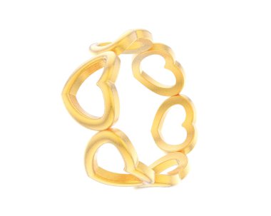 Güzel nişan yüzüğü arka planda izole edildi. 