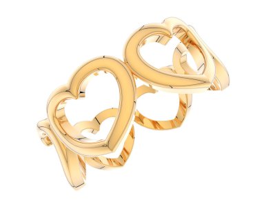 Güzel nişan yüzüğü arka planda izole edildi. 