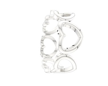 Güzel nişan yüzüğü arka planda izole edildi. 