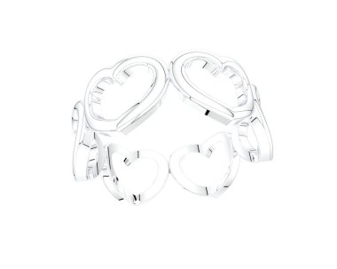 Güzel nişan yüzüğü arka planda izole edildi. 