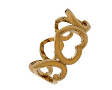 Güzel nişan yüzüğü arka planda izole edildi. 