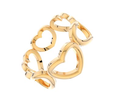 Güzel nişan yüzüğü arka planda izole edildi. 