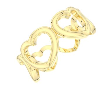 Güzel nişan yüzüğü arka planda izole edildi. 