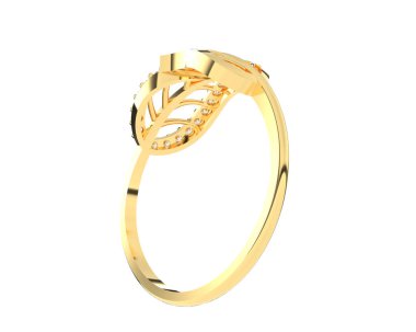 Güzel nişan yüzüğü arka planda izole edildi. 