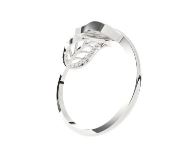 Güzel nişan yüzüğü arka planda izole edildi. 