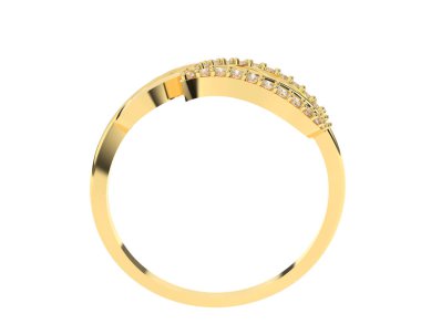 Güzel nişan yüzüğü arka planda izole edildi. 