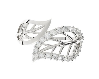 Güzel nişan yüzüğü arka planda izole edildi. 