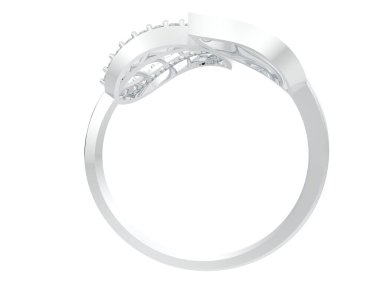 Güzel nişan yüzüğü arka planda izole edildi. 