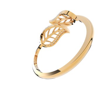 Güzel nişan yüzüğü arka planda izole edildi. 