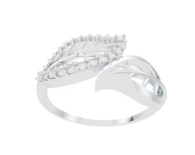 Güzel nişan yüzüğü arka planda izole edildi. 