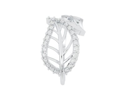 Güzel nişan yüzüğü arka planda izole edildi. 