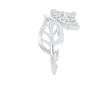 Güzel nişan yüzüğü arka planda izole edildi. 