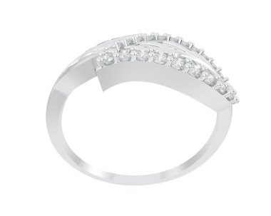 Güzel nişan yüzüğü arka planda izole edildi. 