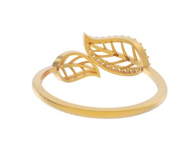 Güzel nişan yüzüğü arka planda izole edildi. 