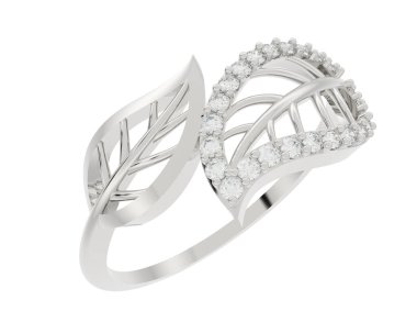 Güzel nişan yüzüğü arka planda izole edildi. 