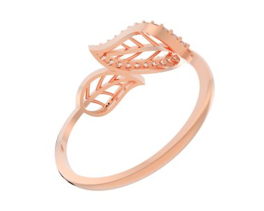 Güzel nişan yüzüğü arka planda izole edildi. 