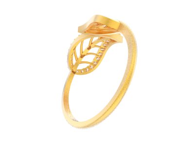 Güzel nişan yüzüğü arka planda izole edildi. 