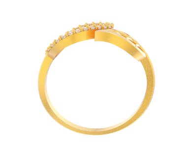 Güzel nişan yüzüğü arka planda izole edildi. 