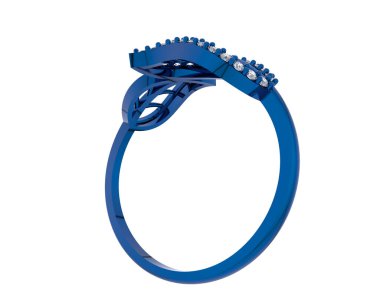 Güzel nişan yüzüğü arka planda izole edildi. 