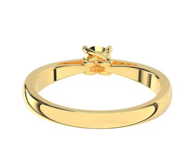 Güzel nişan yüzüğü arka planda izole edildi. 