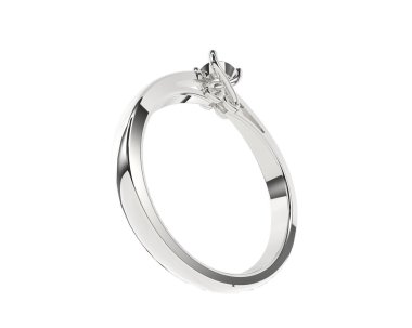 Güzel nişan yüzüğü arka planda izole edildi. 