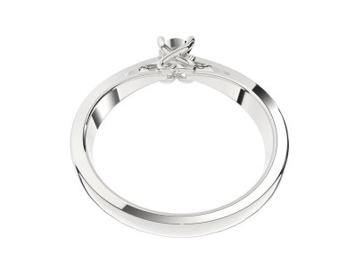 Güzel nişan yüzüğü arka planda izole edildi. 