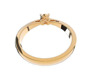 Güzel nişan yüzüğü arka planda izole edildi. 