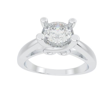 Güzel nişan yüzüğü arka planda izole edildi. 