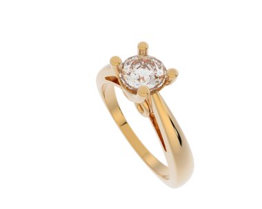 Güzel nişan yüzüğü arka planda izole edildi. 