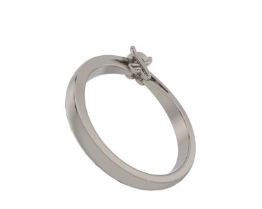 Güzel nişan yüzüğü arka planda izole edildi. 