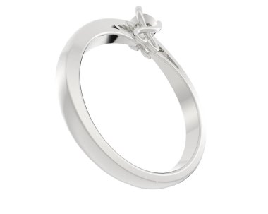 Güzel nişan yüzüğü arka planda izole edildi. 